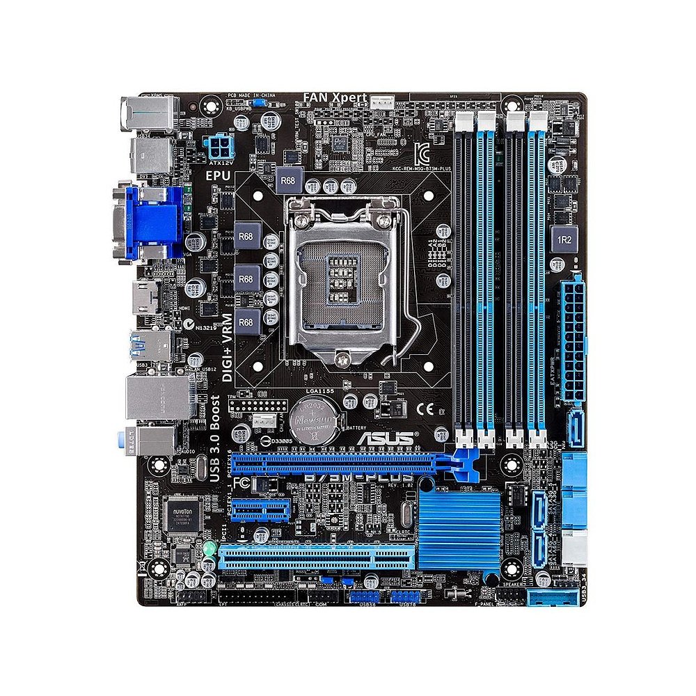 自营｜华硕英特尔B75台式机 LGA1155插槽 B75M-PLUS电脑主主板-图0