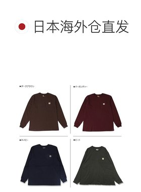 日本直邮carhartt 长袖T恤运动衬衫日常休闲服圆领K126