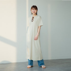 日潮跑腿UNIQLO优衣库 AIRism 棉质短袖长款连衣裙 09 BLACK WOME