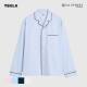 ໂດຍກົງຈາກປະເທດຍີ່ປຸ່ນ TEKLA pajamas ເສື້ອຢືດແຂນຍາວສໍາລັບຜູ້ຊາຍແລະແມ່ຍິງສີແຂງເຮືອນໃສ່ casual wear piping ເສື້ອ satin ຝ້າຍ