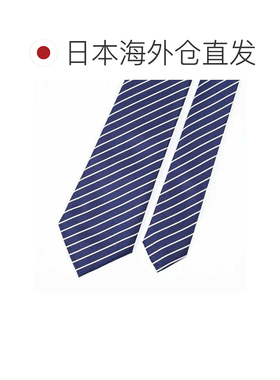 日本直邮EMPORIO ARMANI 男士领带 7.5厘米宽 真丝 条纹 夜蓝色