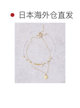 日本直邮earth music&ecology 女士 叠戴款珠链+字母牌项链套装 0