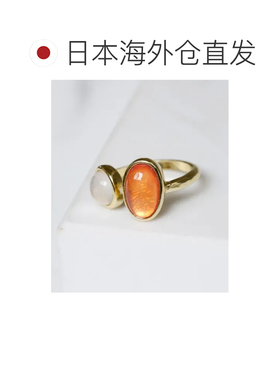 日本直邮ANE MONE ANEMONE 女士色彩石叉戒指 独特设计 突显个性