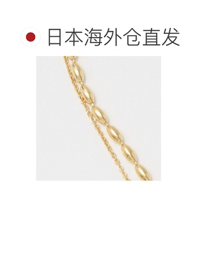 UNITED ARROWS green label relaxing 双层链条凹凸吊饰项链