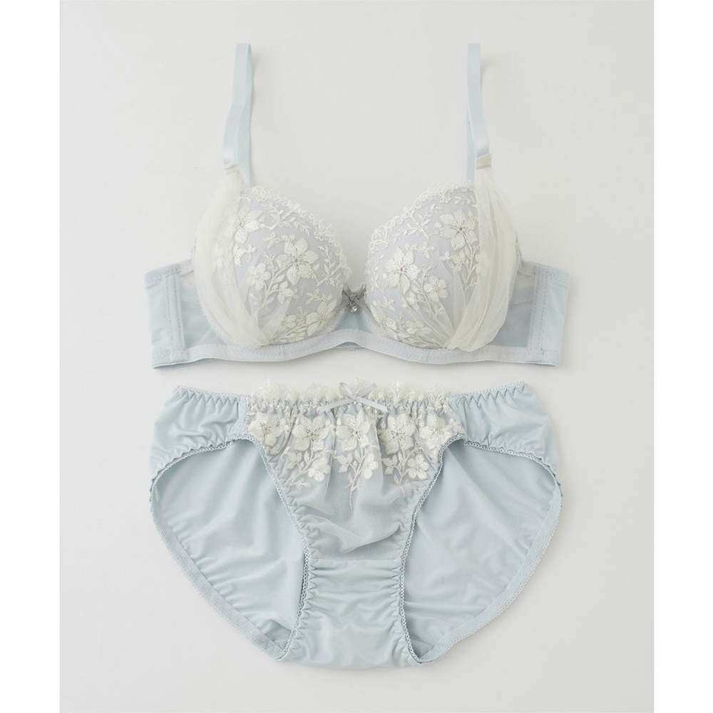 日本直邮Honeys 花刺绣薄纱胸罩套装 女士内衣 [HN6029EW008416],淘宝优惠券,粉丝福利购,淘宝优惠卷