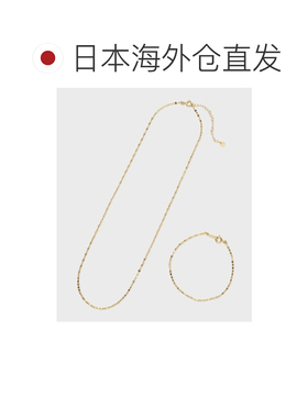 1h可退 日本直邮NOJESS 女士 金色项链手链套装 简约链条设计 可