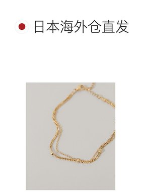 1h可退 日本直邮SMELLY 女士 双链条设计不锈钢镀金手链 SMA62NC0