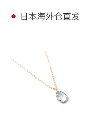 1h可退 日本直邮cui-cui 天然石 镶K10YG 黄金色 蓝宝石 吊坠项链