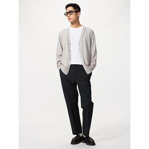 日潮跑腿UNIQLO优衣库 修身九分裤/常规版型直筒裤 休闲裤482886