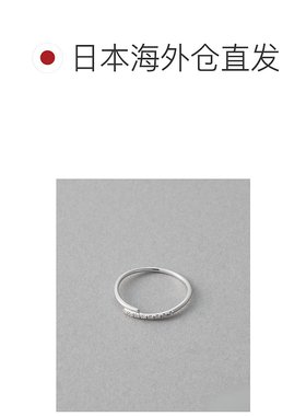 1h可退 日本直邮ete 女士 K10白金 无镍针 真钻叠戴戒指 721245