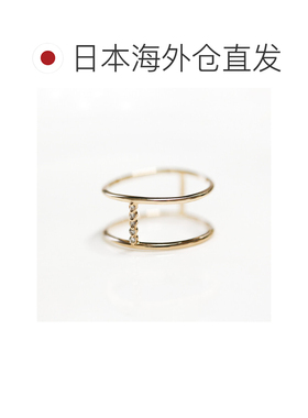 1h可退 日本直邮cui-cui 女士钻石戒指 K10YG 世界小设计 755321