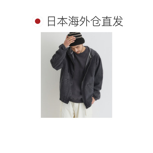 1h可退 日本直邮BACK NUMBER 男装宽松丹宁全拉链连帽外套 双口袋 - 图1