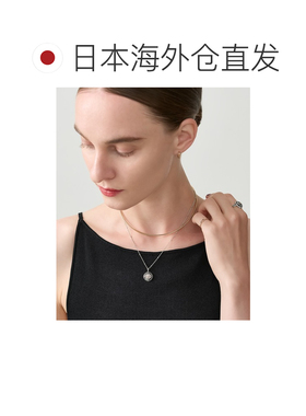 日本直邮agete 阿卡朵 女装 黑蝶贝钻石项链吊坠 【付后1h可退】