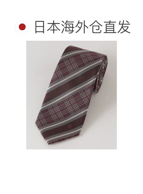 日本直邮Burberry 黑标Crestbridge海军蓝条纹托特包领带