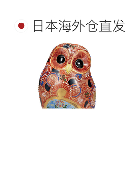 日本直邮九谷烧礼品包装 No.6 猫头鹰陈设品护身符猫头鹰