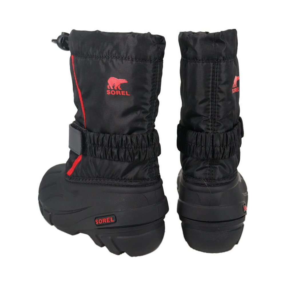 日本直邮SOREL 儿童 Flurry 冬靴黑色/亮红色NC5192 015 - 图0