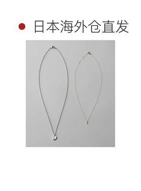 1h可退 日本直邮ete品牌 K10粉金币对链项链 配有微小钻石 独特设