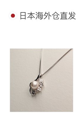 日本直邮Akoya珍珠 女士吊坠项链心形日常时尚百搭气质7mm