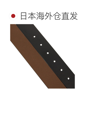 日本直邮Calvin Klein 双面皮带黑色光滑皮革男士11CK010024热门