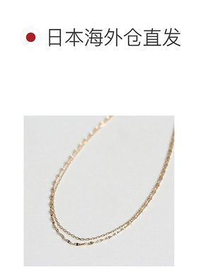 1h可退 日本直邮cui-cui K10YG 黄金 双链条 脚链 755053