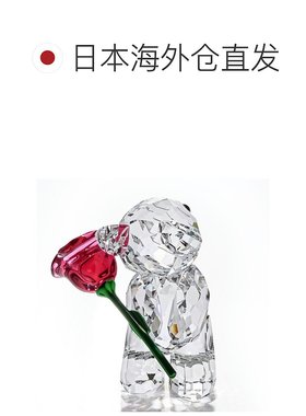日本直邮施华洛世奇水晶公仔 Kris Bear 一朵玫瑰花 5691390 室内