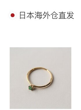 1h可退 日本直邮cui-cui 简约祖母绿单石戒指 K10YG 756513cuicui