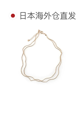 日本直邮ANE MONE 女士双波纹线条项链 轻盈精致设计 适合日常与