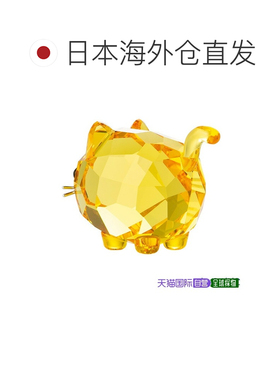 日本直邮Swarovski Chubby Cats 黄色猫咪摆件 23AW [SW5658325]
