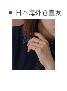 日本直邮Lilas 女士 K10黄金黑钻半圈永恒戒指 26111202108070