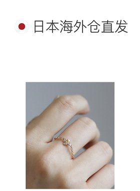 1h可退 日本直邮cui-cui 男女同款 K10黄金花卉链条戒指 75665901