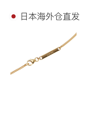 日本直邮LOEWE 女士金色鹅卵石吊坠项链 jj07241x03 8130