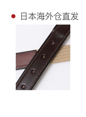 日本直邮SHIPS别注 TORY LEATHER 拼接腰带 蓝色