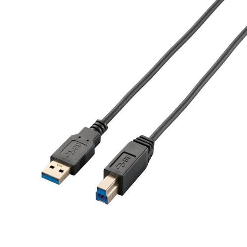 【日本直邮】宜丽客USBA to USBB公头数据线1m黑色 USB3-ABX10BK - 图0