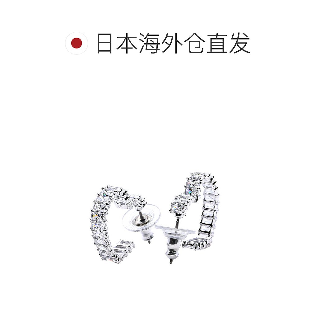 日本直邮SWAROVSKI 耳环2023SSMatrix心形银色透明5653170