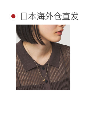 日本直邮green label relaxing 女士 中长款水滴造型金属框项链 3