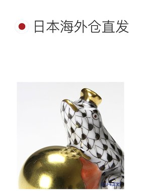 日本直邮HEREND 人偶 15369-0-00 VHMN 青蛙国王 4 厘米 黑色 VH