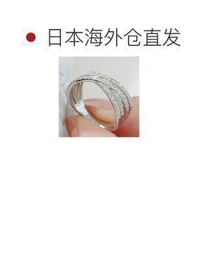 日本直邮(ber-ed-0273) 钻石十字架戒指 PT900 0.3 克拉铂金戒指