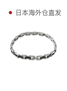 日本直邮POLICE 男士手链 CHAINE GB0084401银色和黑色配饰