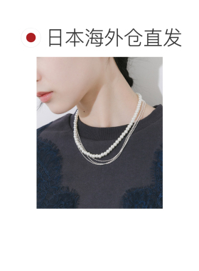 1h可退 日本直邮SMELLY 女士 珍珠链条叠戴项链 设计感奢华叠层 S