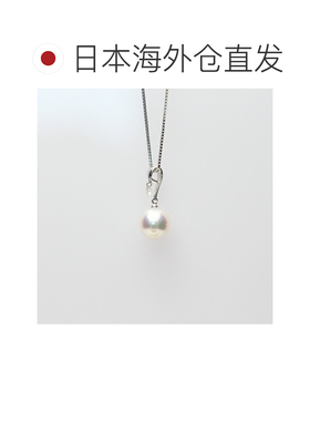 日本直邮UBUDAMA Akoya Pearl吊坠8.8 毫米白金钻石