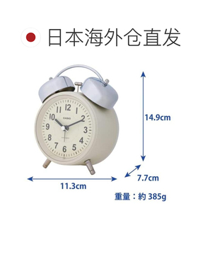 日本直邮卡西欧闹钟指针式大音量双铃假寐机能付灯TQ-720J-7B