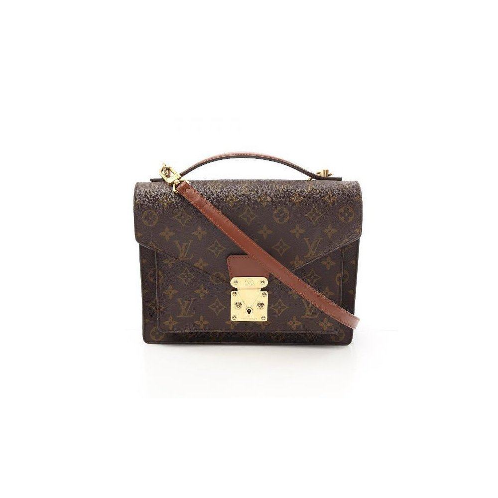 日本直邮中古LV路易威登女包C级85新Monceau蒙梭涂层/防水帆布斜,淘宝优惠券,粉丝福利购,淘宝优惠卷