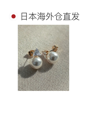 日本直邮Re:EDIT 女士假珍珠三角造型耳环 139459【付后1h可退】