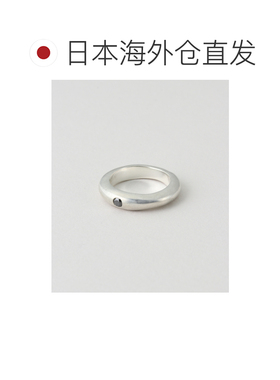 日本直邮OCUCCI 女士 925银黑钻单面切割细圈戒指【付后1h可退】