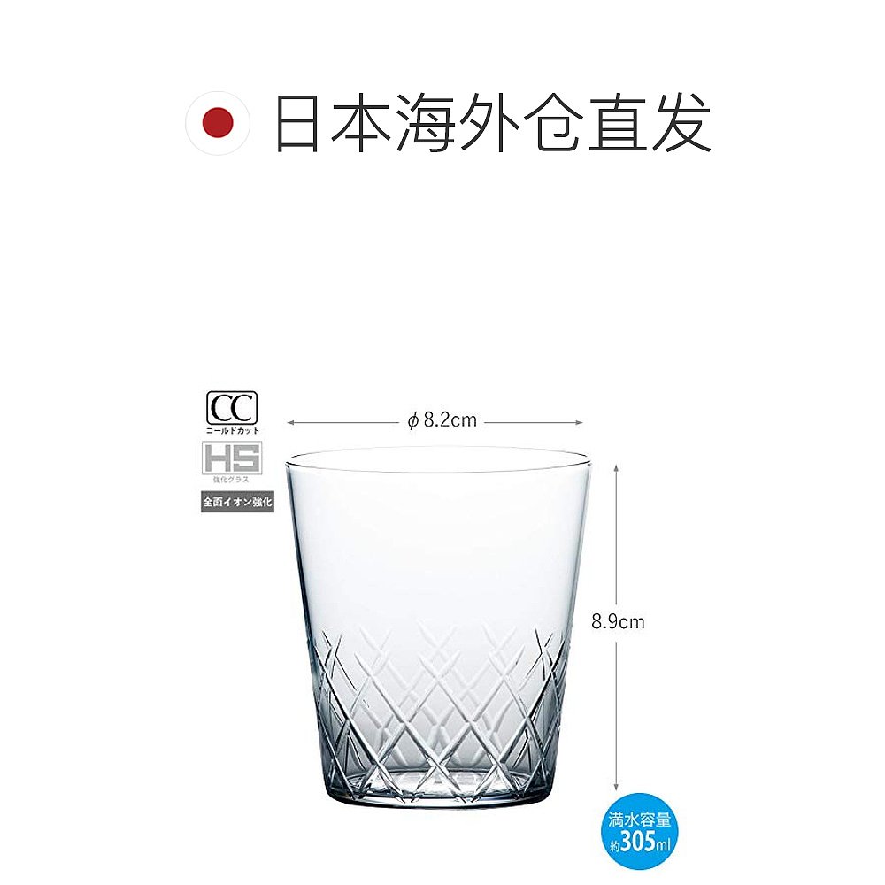 【日本直邮】TOYO SASAKI GLASS东洋佐佐木薄冰玻璃杯305ml黑灰色 - 图1