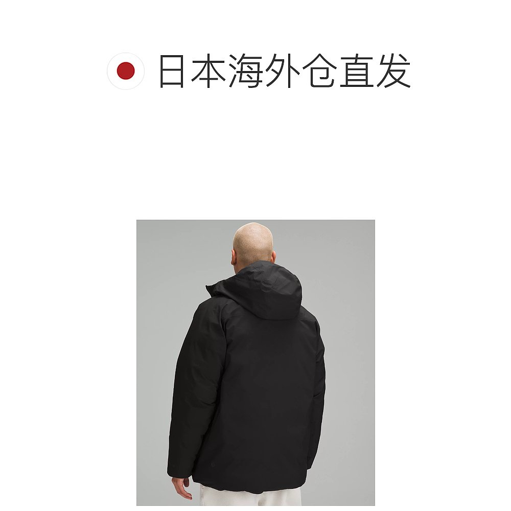 日潮跑腿Lululemon露露乐蒙 男款派克大衣连帽外套 黑色 XS prod1 - 图1