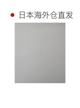日本直邮ete 女士 K10冰绿色黄金钻石Y型长项链 761878