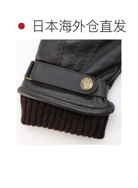 日本直邮Dents 男士亨利羊毛触屏手套 5 号 棕色 9204 兼容智能手