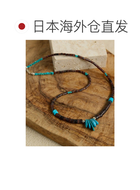 日本直邮NAVAJO 纳瓦霍族手工银饰 女士 天然绿松石项链 EAZ10617