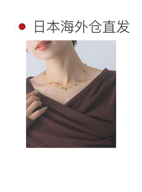 日本直邮LAPUIS 女士 925银淡水珍珠小石吊坠项链 CR263102245005